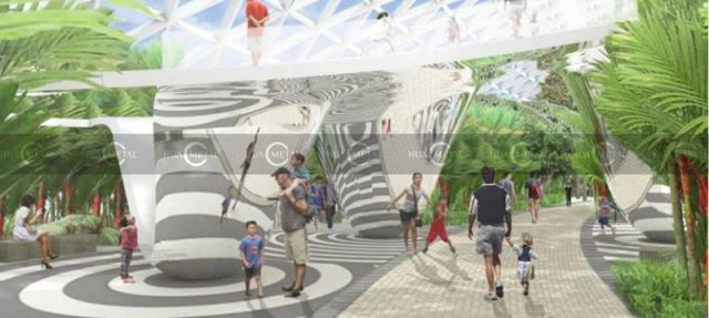 Dubulto izliekto nerūsējošā tērauda fasādes